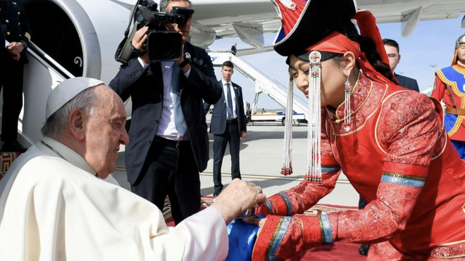 Recibimiento oficial en Mongolia