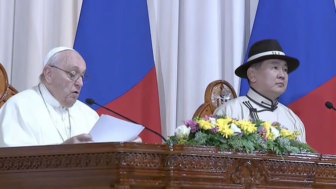 Primer discurso del Papa Francisco en Mongolia