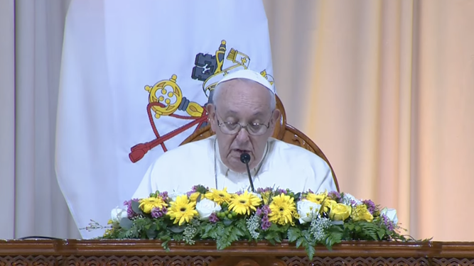 Primeras palabras del Papa en Mongolia