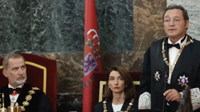 Álvaro Ortiz, durante la inauguración del año judicial