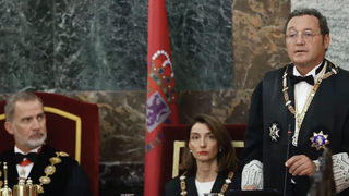 Álvaro Ortiz, durante  la inauguración del año judicial