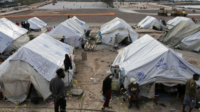 Campo de refugiados en Lesbos