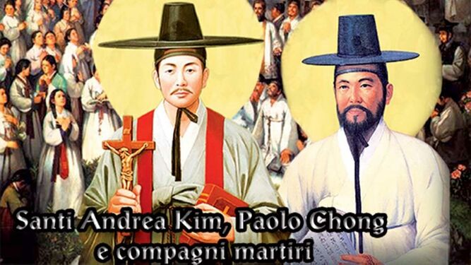 San Andres Kim Taegon y sus compañeros