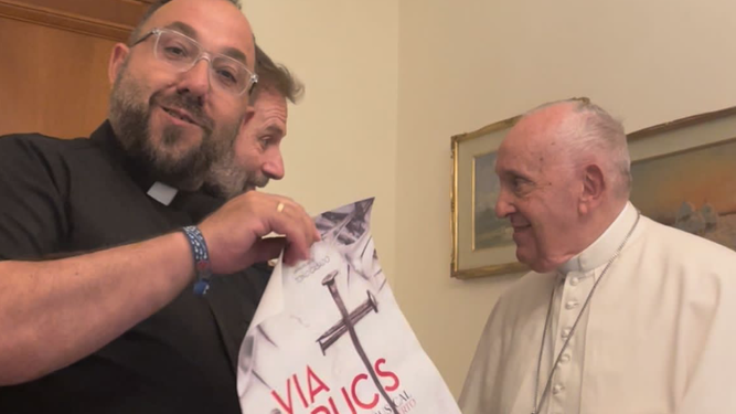 Toño Casado con el papa Francisco