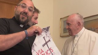 Toño Casado con el papa Francisco