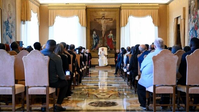 El Papa, con la familia rogacionista
