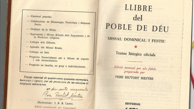 El Llibre del Poble de Déu per a les misses