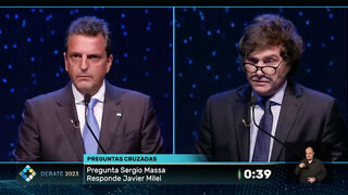 Sergio Mass y Javier Milei Debate 2023