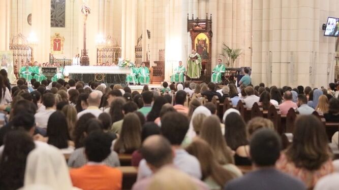 Celebración de la misa en el Madrid Live Meeting