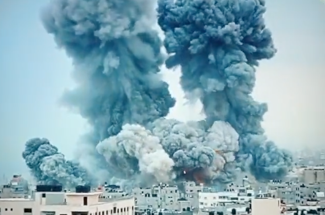 Bombardeo sobre Gaza