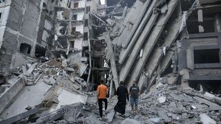 Una de las zonas bombardeadas por Israel en Gaza