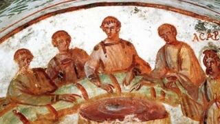 Fresco sobre la Eucaristía en la Iglesia Antigua