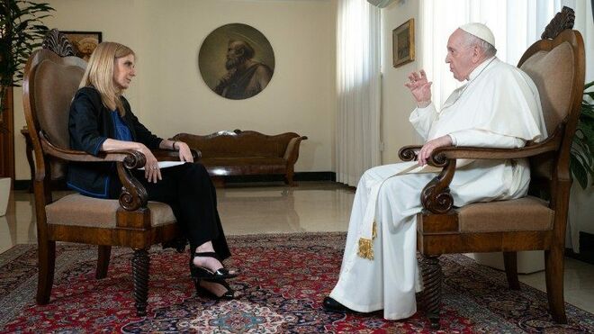 El Papa, con la presidenta de Télam