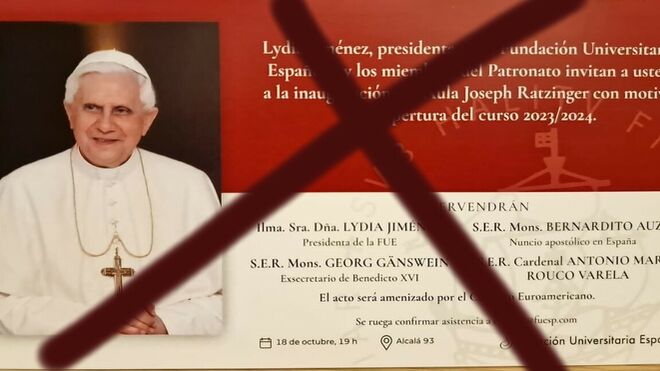 El acto de Ganswein, cancelado