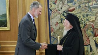 Felipe VI recibe a Bartolomé en la Zarzuela