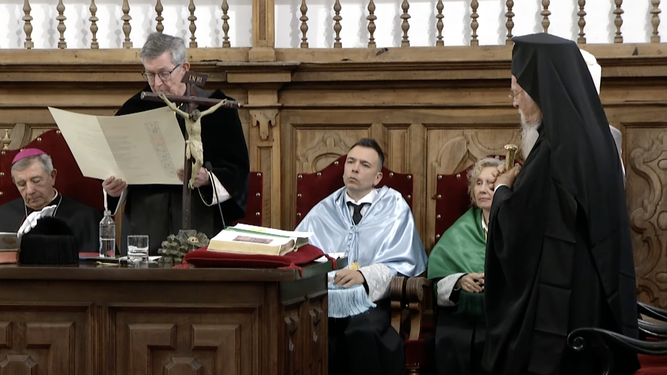 El patriarca Bartolomé, doctor honoris causa por la UPSA