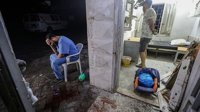 Hospital bombardeado en Gaza