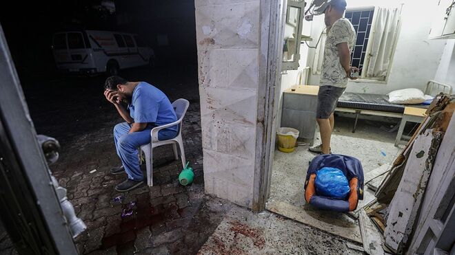 Hospital bombardeado en Gaza