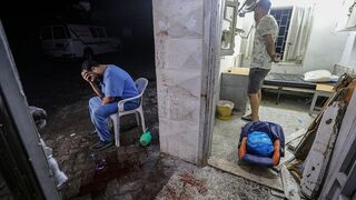 Hospital bombardeado en Gaza
