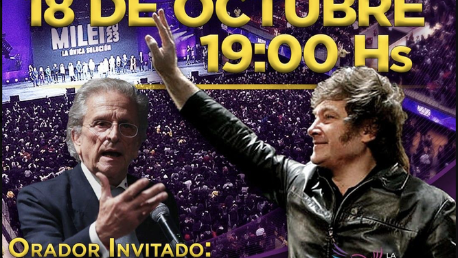 Cartel del cierre de campaña de Milei
