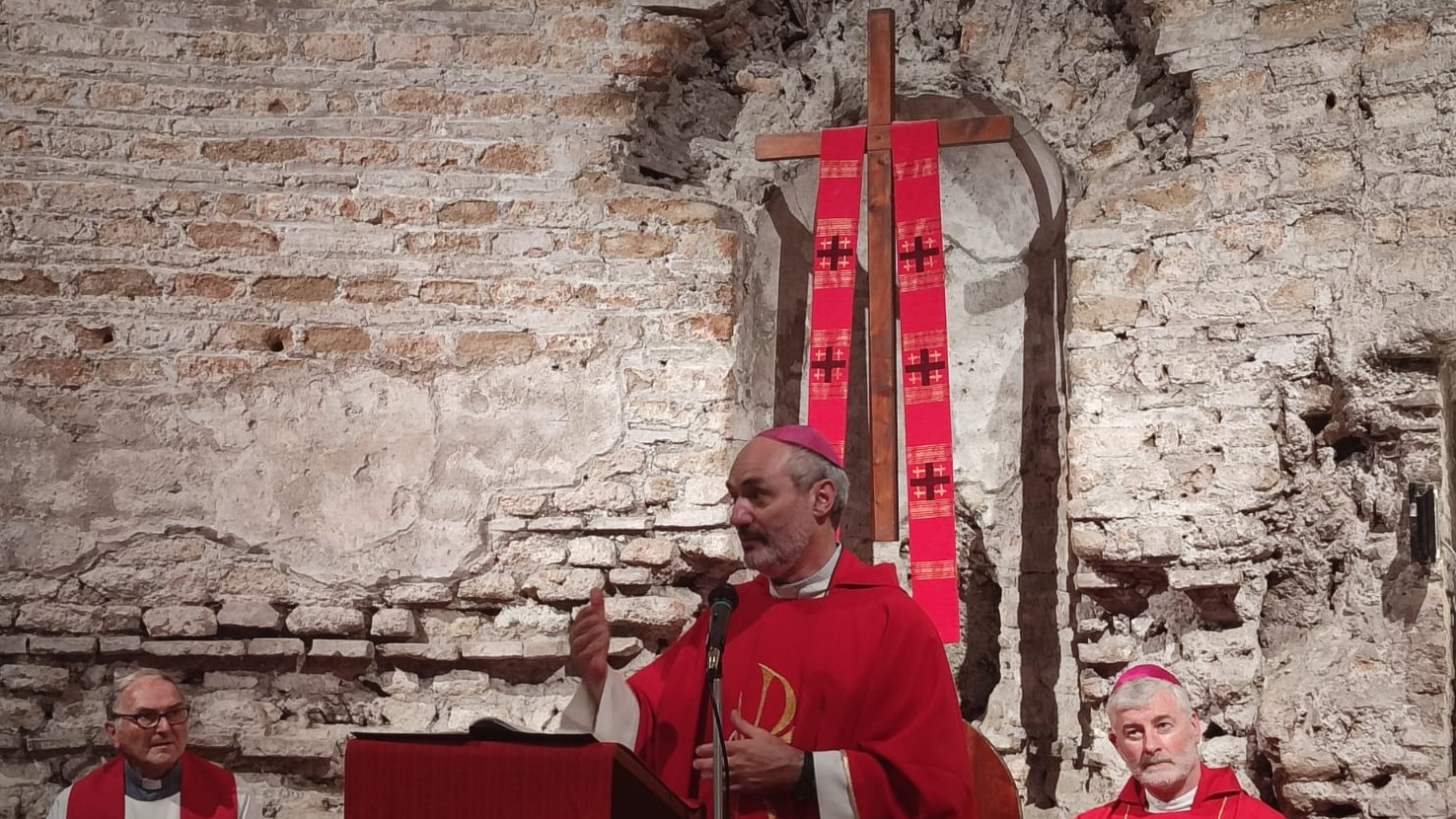 Mons. Dante Braida en Santa Domitila