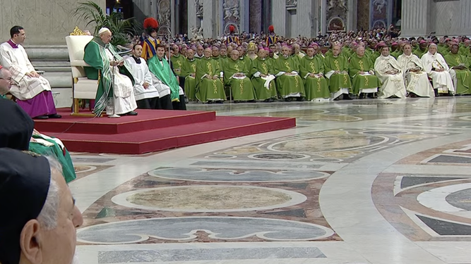 Francisco en la misa de clausura
