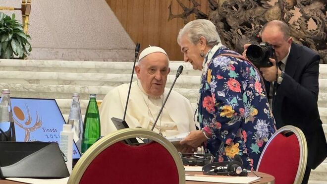 María Luisa Berzosa, con el Papa