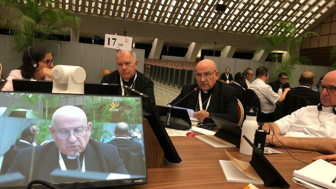 Vicente Jiménez interviene en la asamblea sinodal
