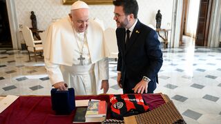 Aragonès, con el Papa