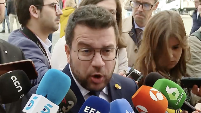 Aragonès, tras su encuentro con el Papa