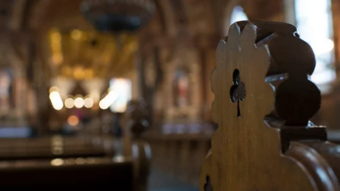 Interior de una iglesia en Estocolmo