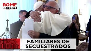 El Papa se reúne con familiares de rehenes israelíes y de prisioneros palestinos en Israel