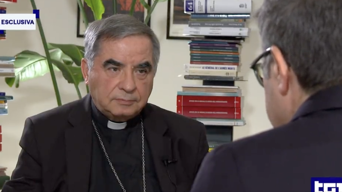 Entrevista al cardenal Becciu en TG1