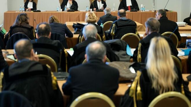 Un momento del juicio por el 'caso Becciu'