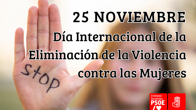 Manifiesto de Cristianos Socialistas PSOE en la jornada internacional de la eliminación de la violencia contra las mujeres.