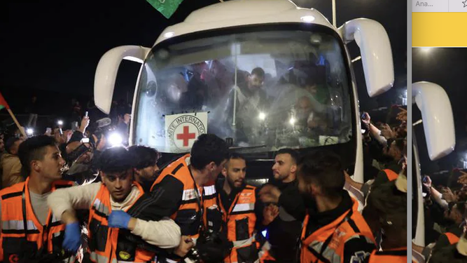 Liberación de los primeros presos tras la entrada del alto el fuego entre Hamás e Israel