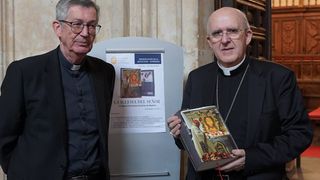 Santiago García-Jalón de la Lama y el cardenal Carlos Osoro