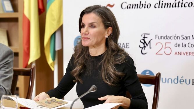 La reina Leticia durante su intervención