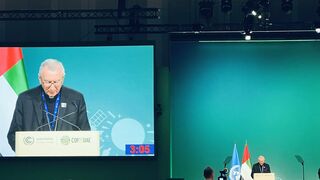 Parolin lee el discurso del Papa en la COP28