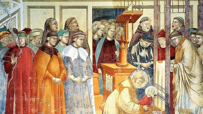 El belén de Greccio, según Giotto