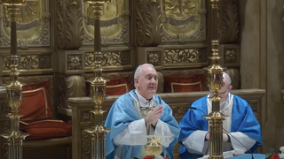 Pérez Pueyo, con Ángel LasHeras, en Torreciudad