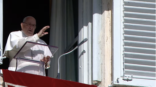 Francisco saluda a los fieles al comienzo del ángelus