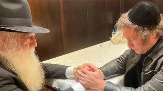 Javier Milei recine la bendición del rabino David Pinto