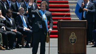 Javier Milei, en su toma de posesión