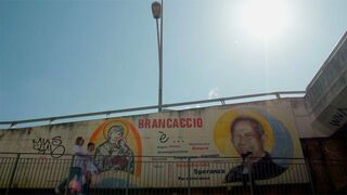 Un mural en Brancaccio recuerda al beato Pino Puglisi