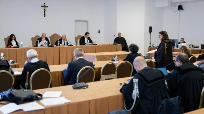 Un momento del juicio en el Vaticano sobre la gestión de los fondos de la Santa Sede