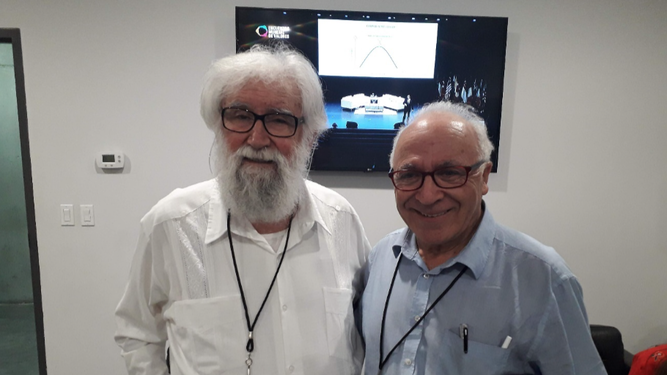 Leonardo Boff y Juan José Tamayo en Puebla. 2017