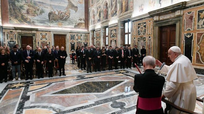 Audiencia del Papa a los organizadores del concierto