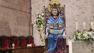 Primera escultura del mundo de la Virgen de Palestina