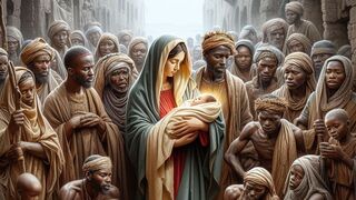 El nacimiento de Jesús entre migrantes